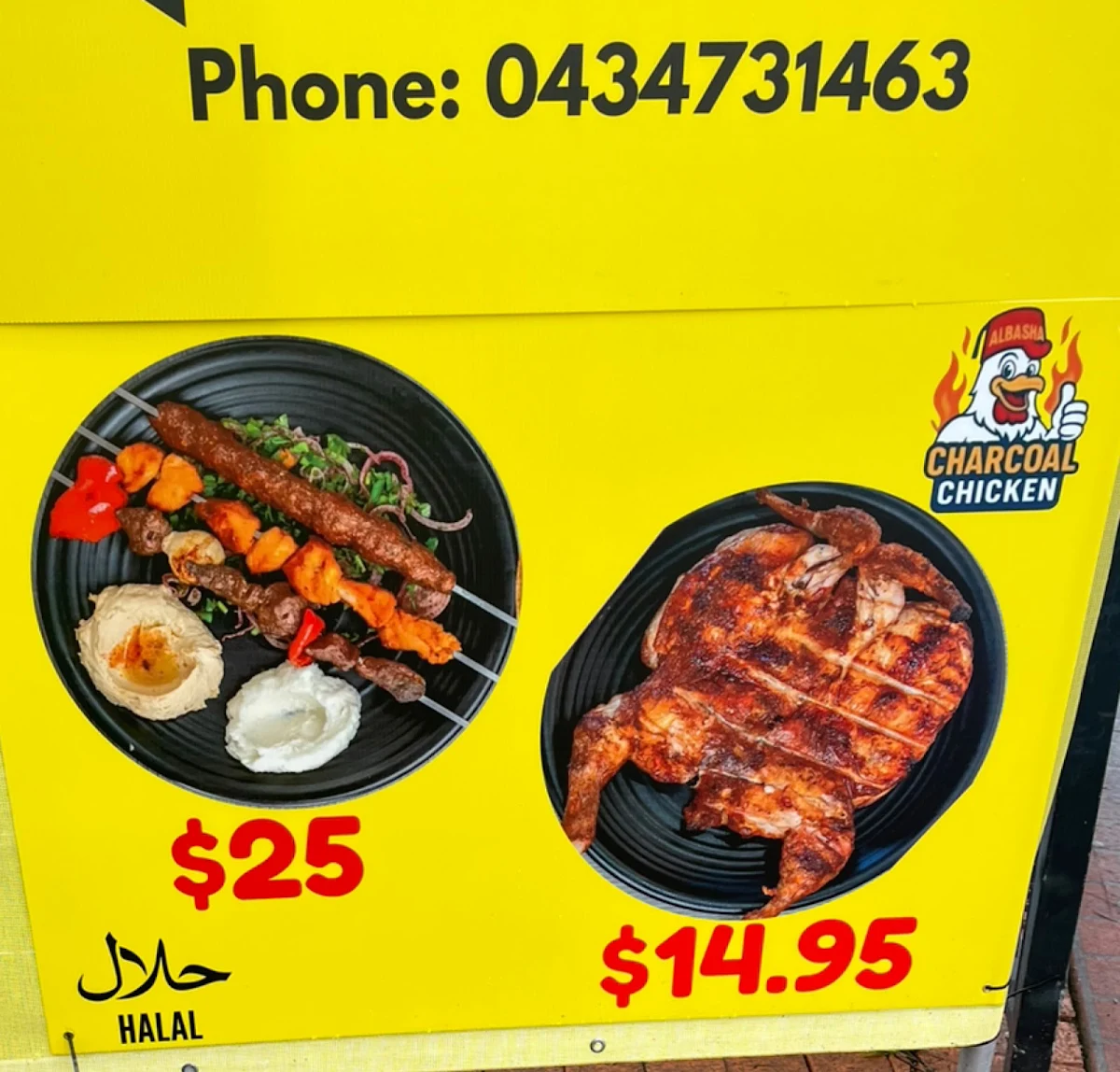 Menu, Albasha Charcoal Chicken