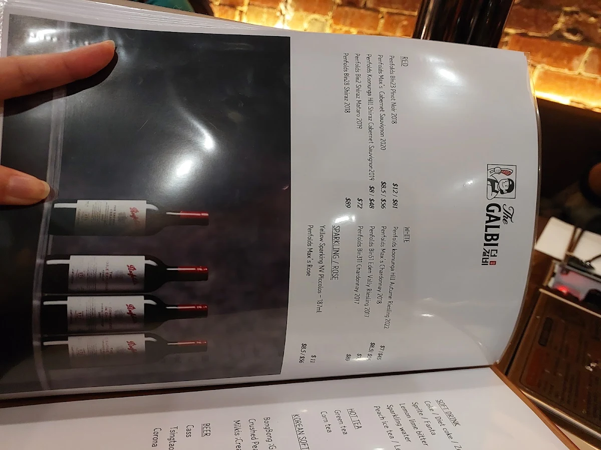 Menu, The Galbi BBQ - Glen Waverley