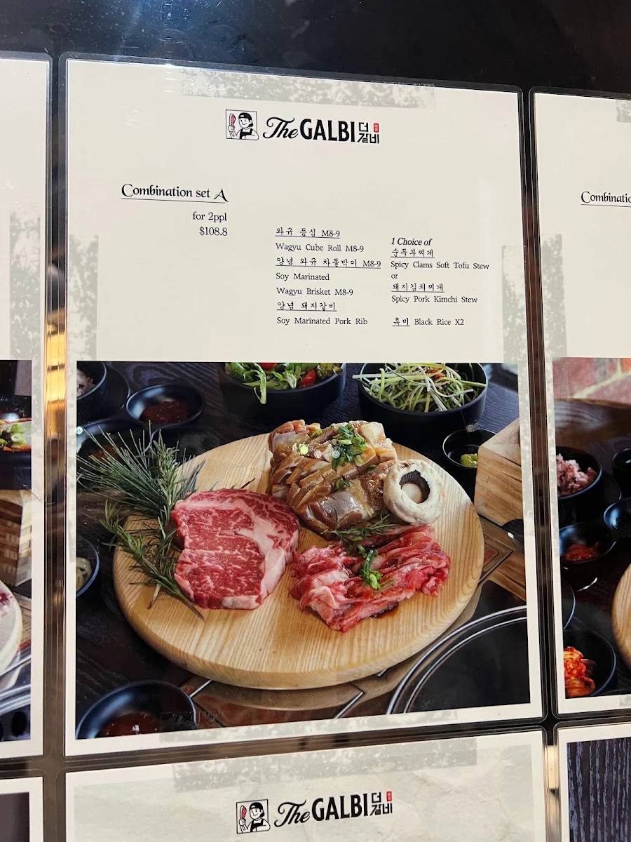 Menu, The Galbi BBQ - Glen Waverley