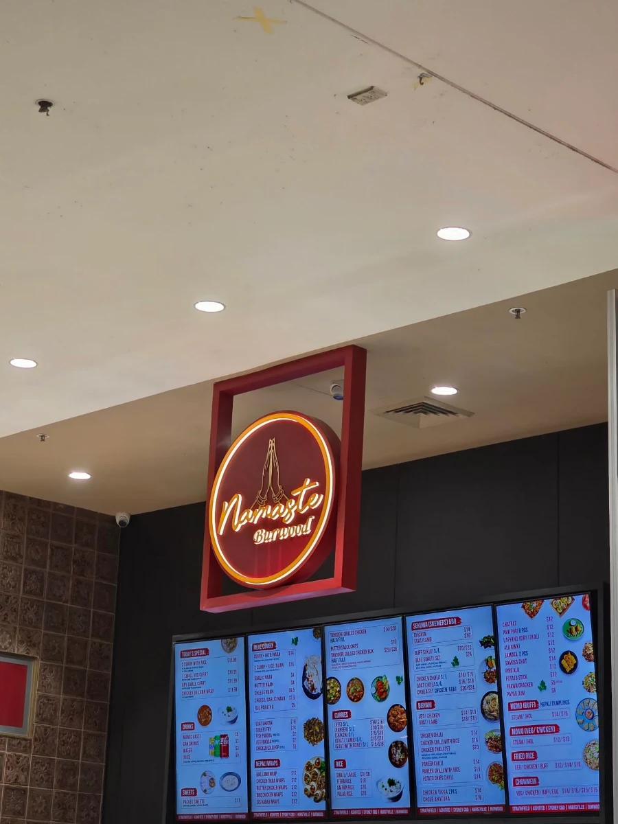 Menu, Namaste Burwood Westfield