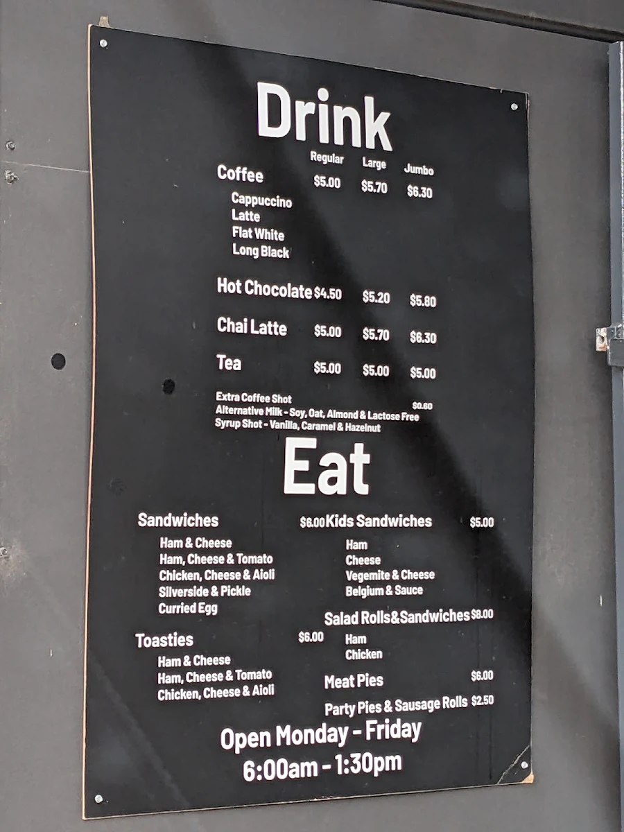 Menu, Passing By Cafe