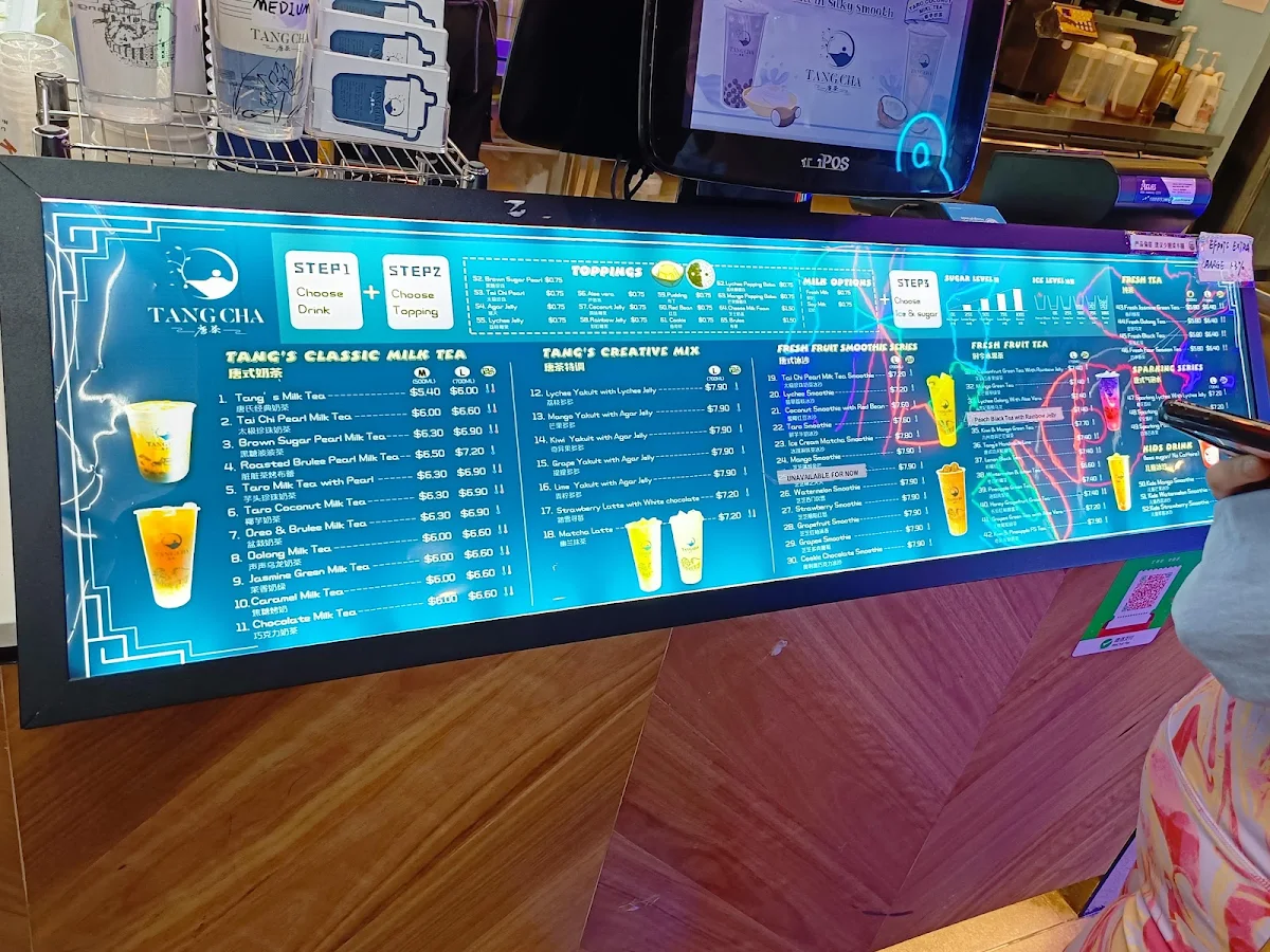Menu, Tang Cha Westfield Garden City 唐茶