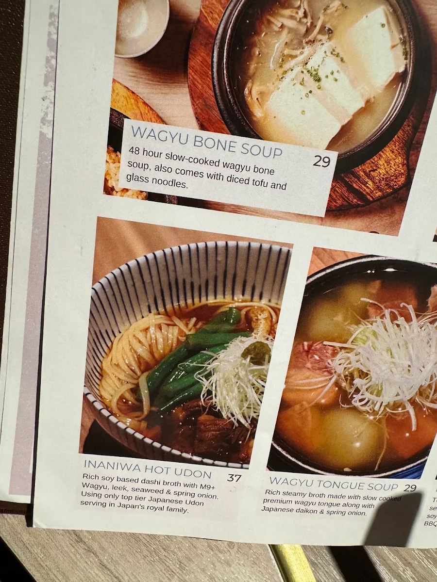 Menu, Niku Ou Japanese Chargrill Restaurant