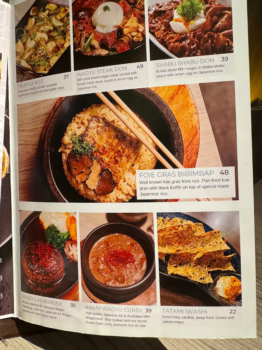 Menu, Niku Ou Japanese Chargrill Restaurant