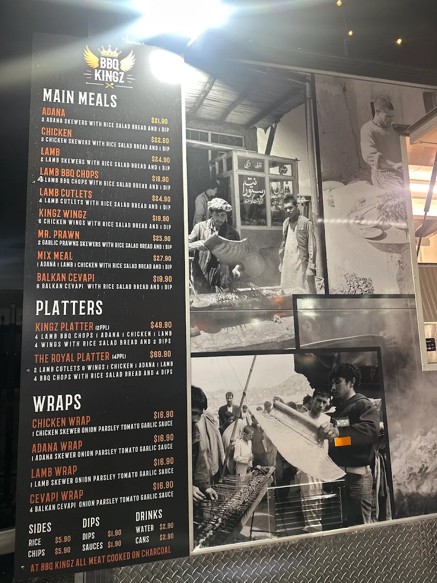 Menu, BBQ KINGZ
