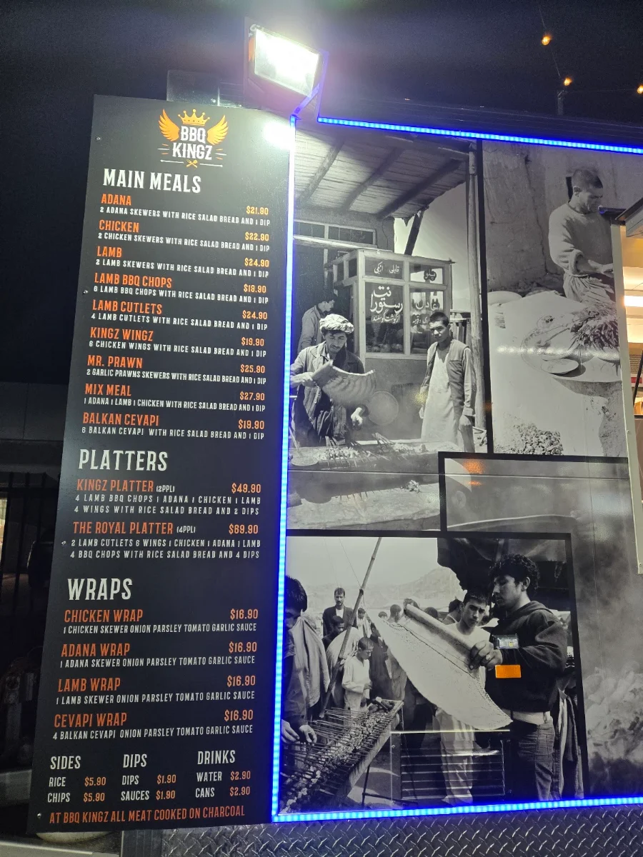 Menu, BBQ KINGZ