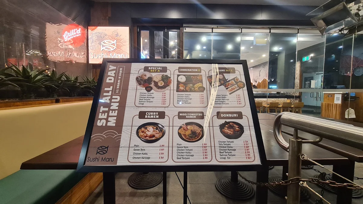 Menu, Sushi Maru