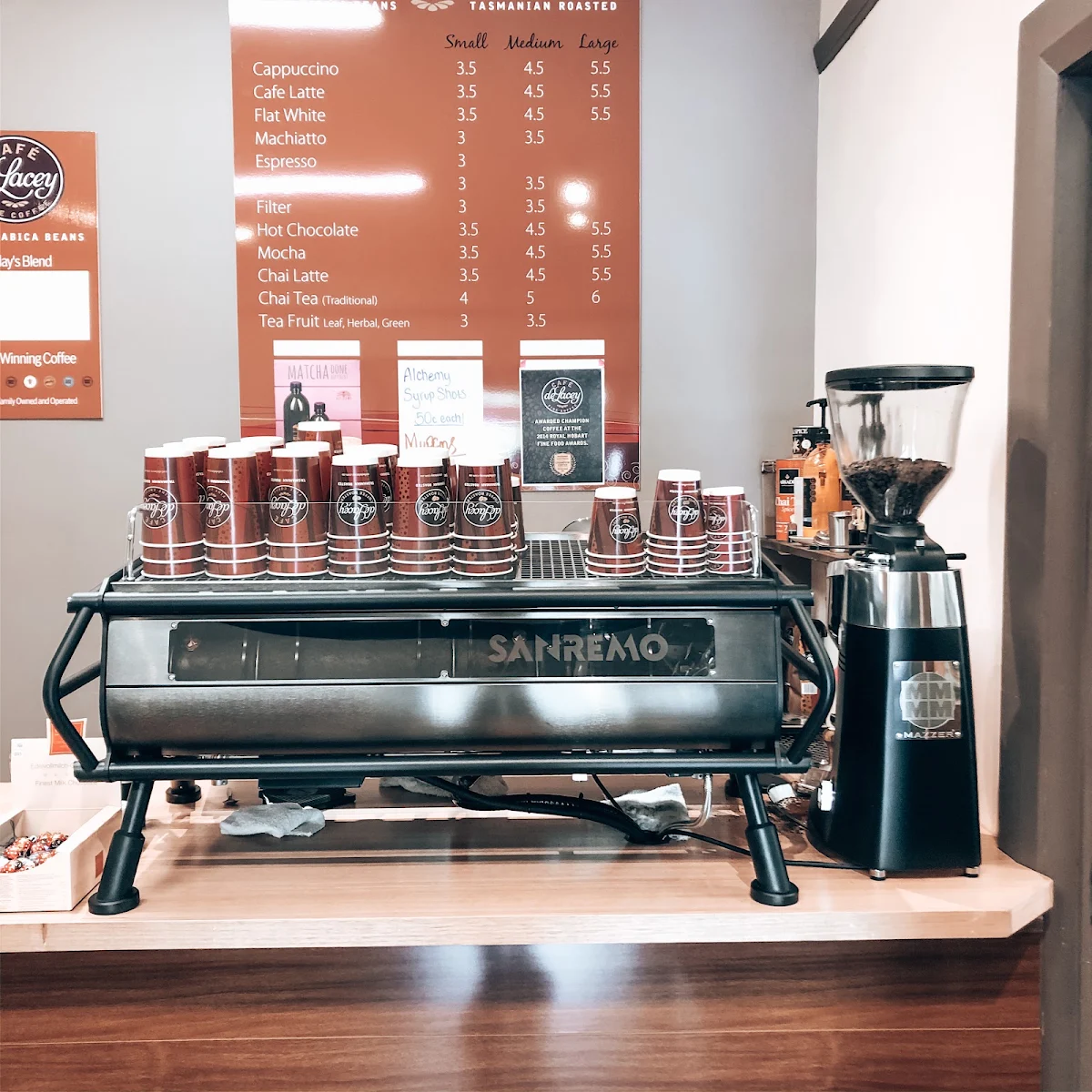 Menu, de Lacey Coffee Roasters
