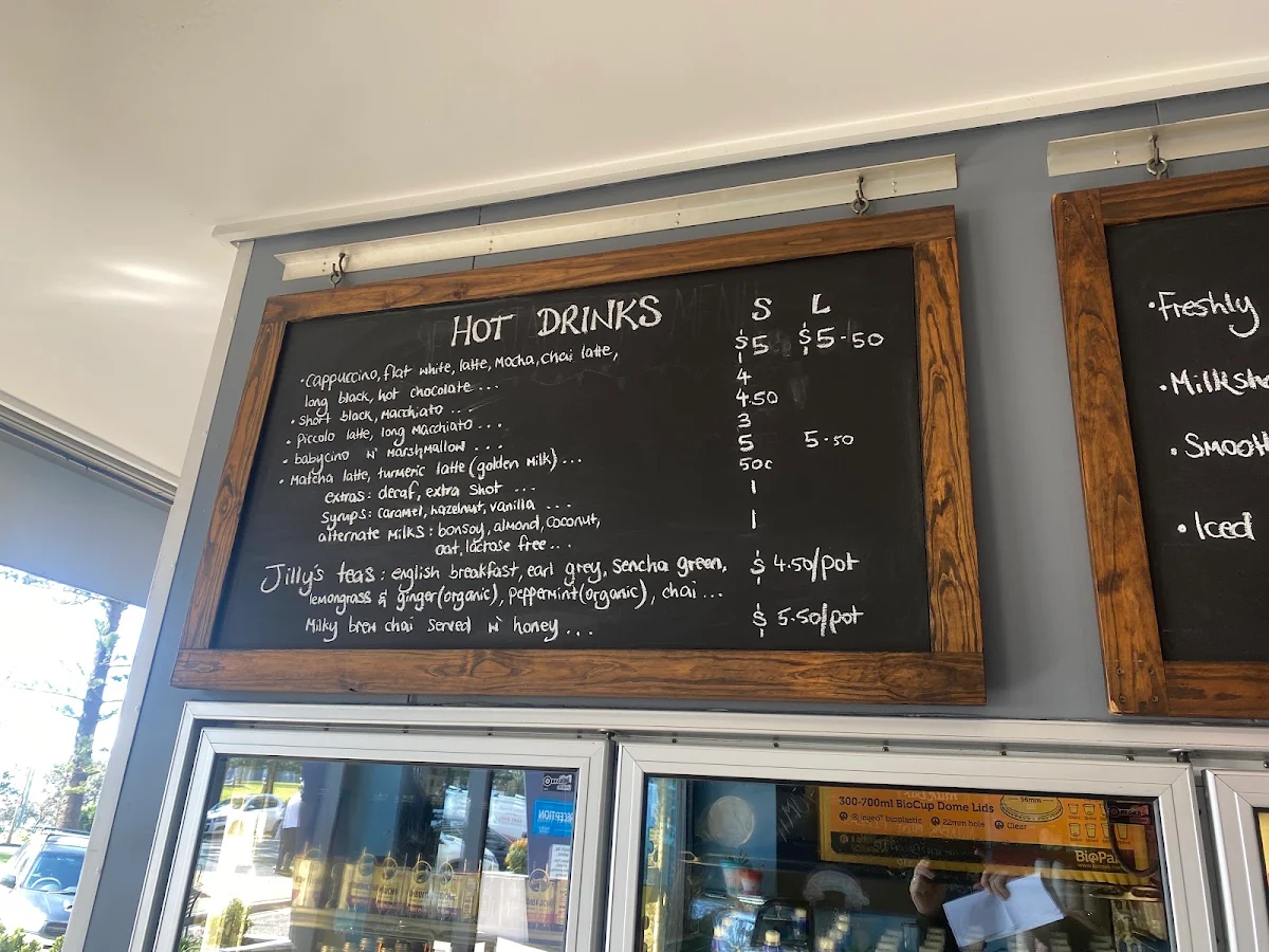 Menu, Milkbar Townbeach