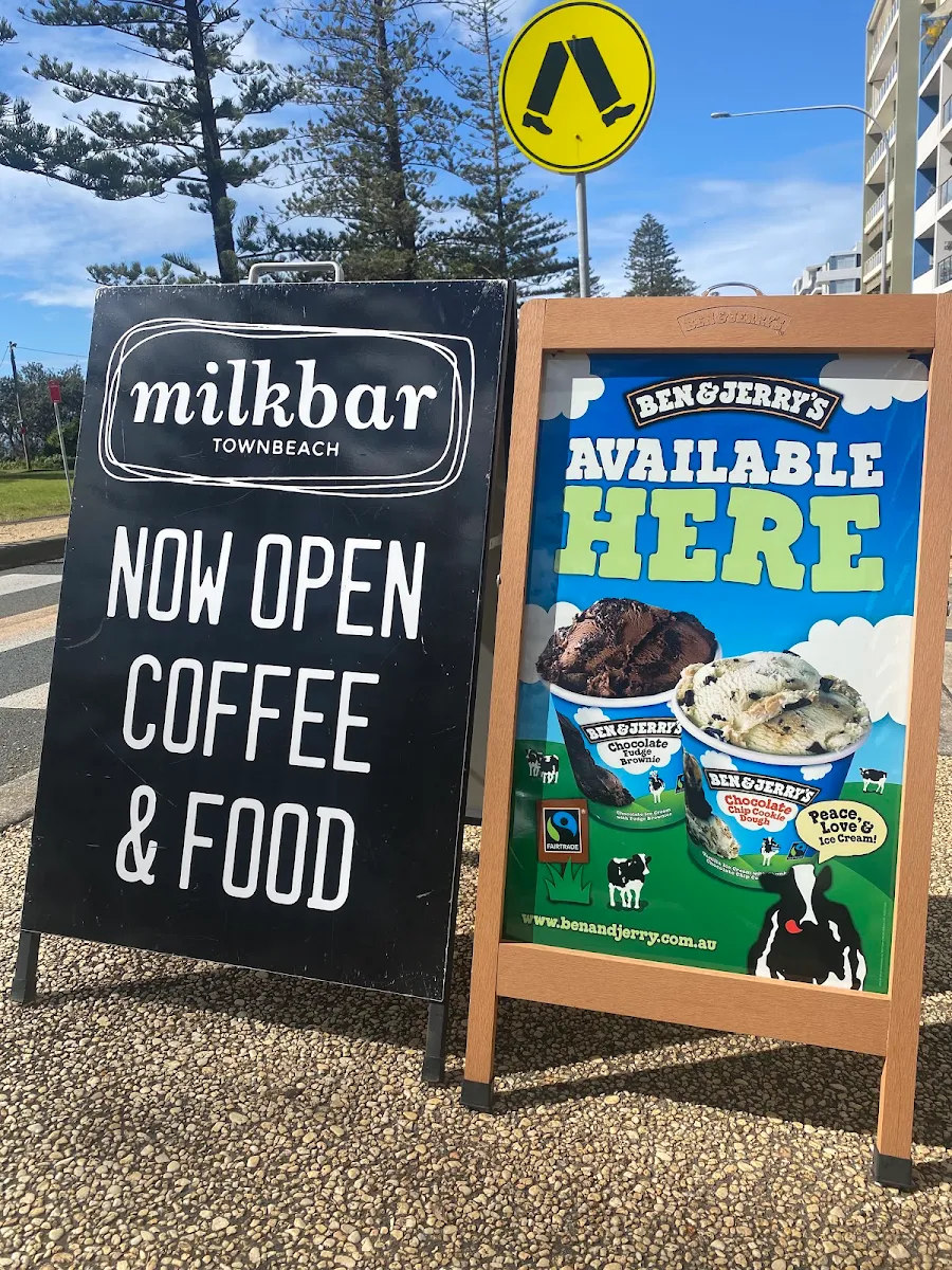 Menu, Milkbar Townbeach