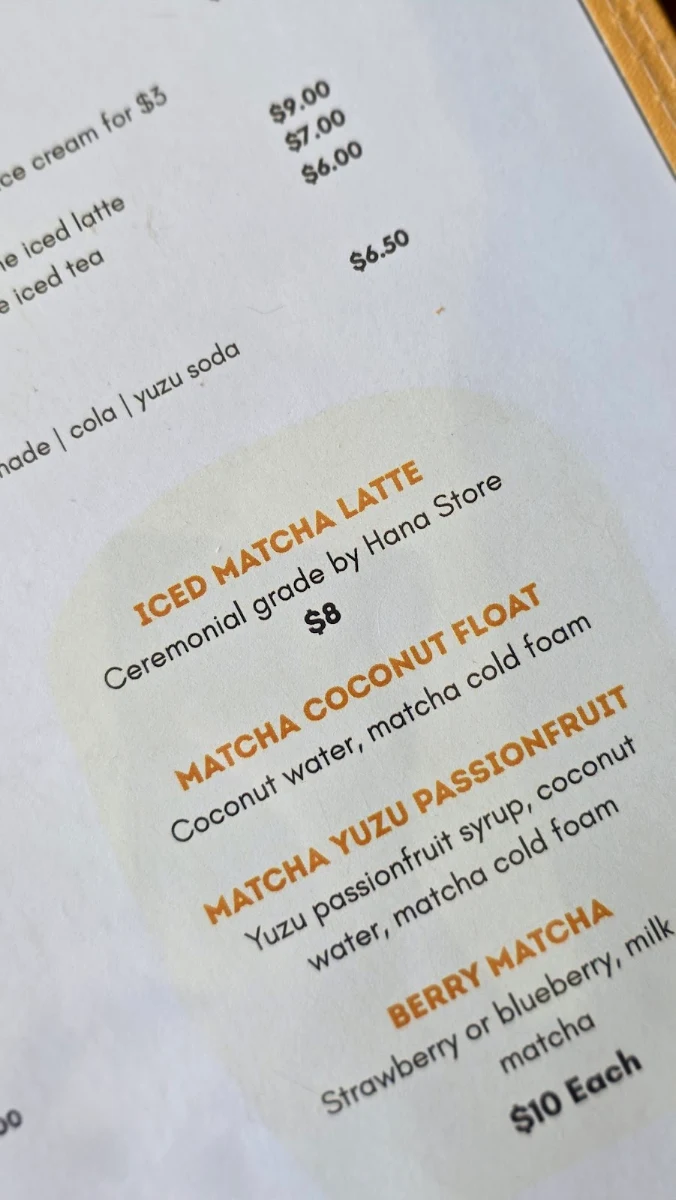 Menu, Sonny and Betty
