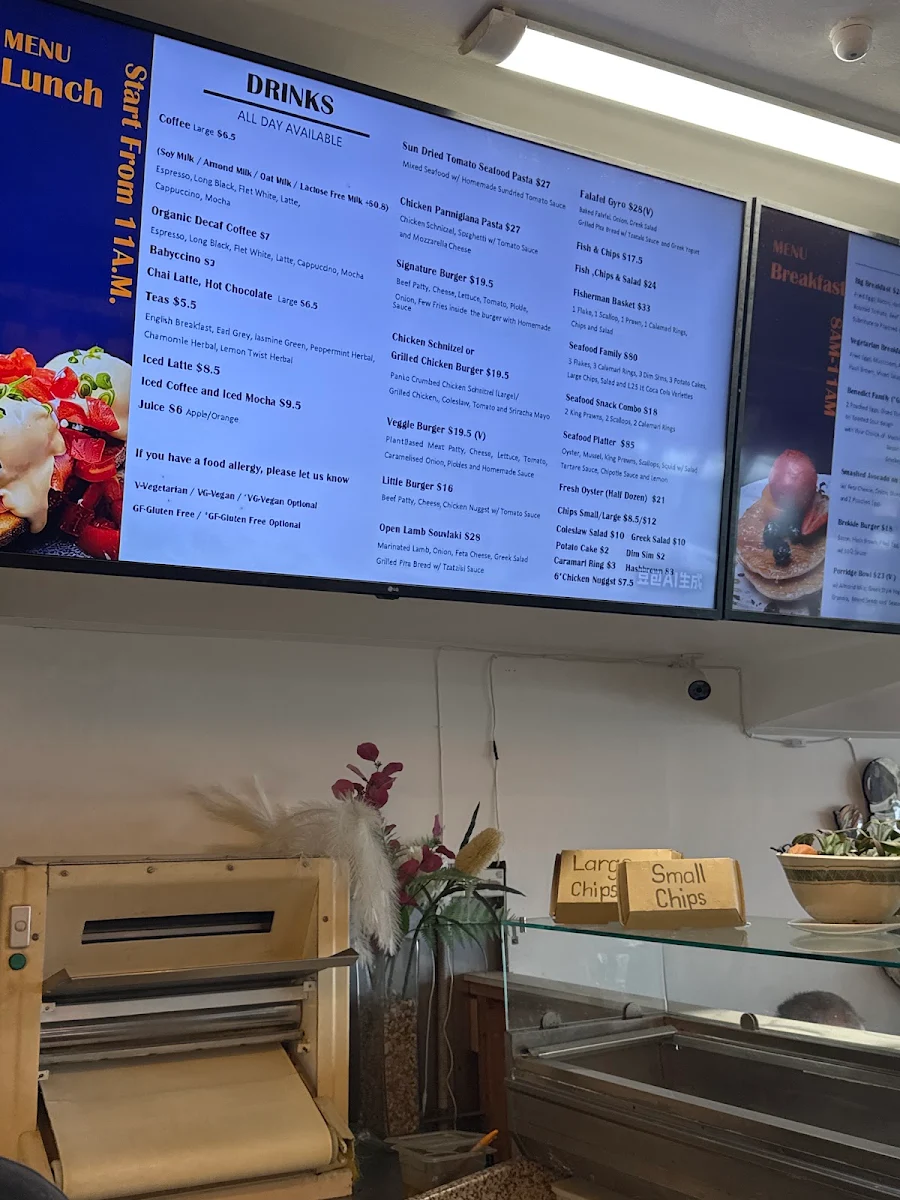 Menu, Fusion Space Café and Restaurant