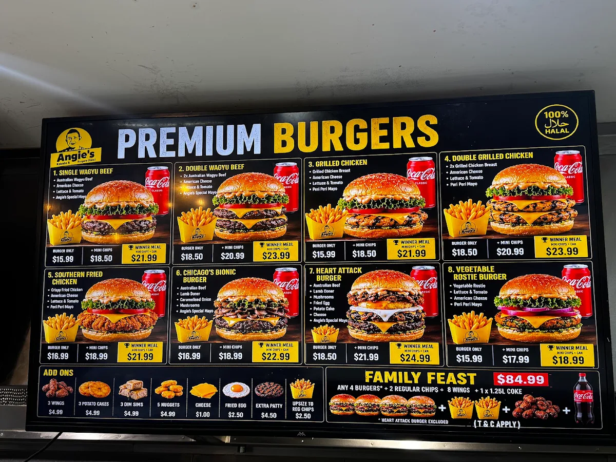 Menu, Angie's Kebabs & Burgers ( St Albans , Halal )