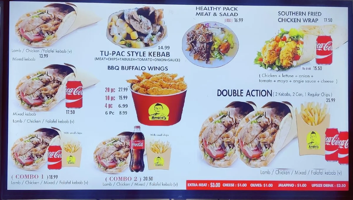 Menu, Angie's Kebabs & Burgers ( St Albans , Halal )