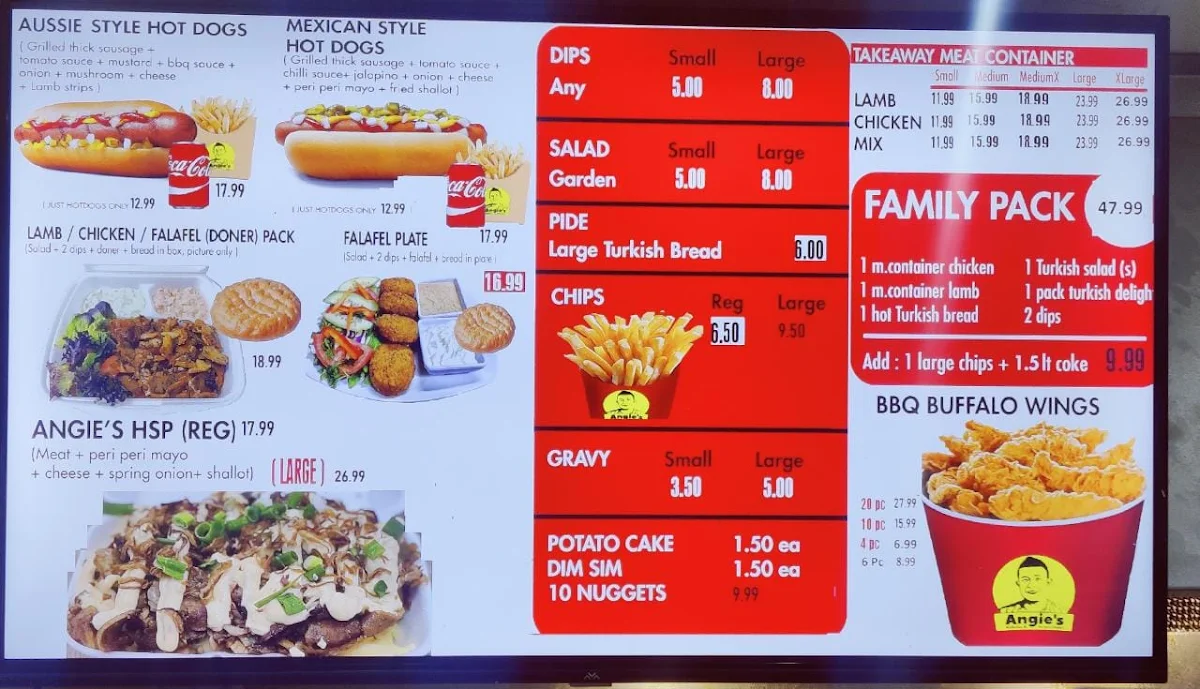 Menu, Angie's Kebabs & Burgers ( St Albans , Halal )