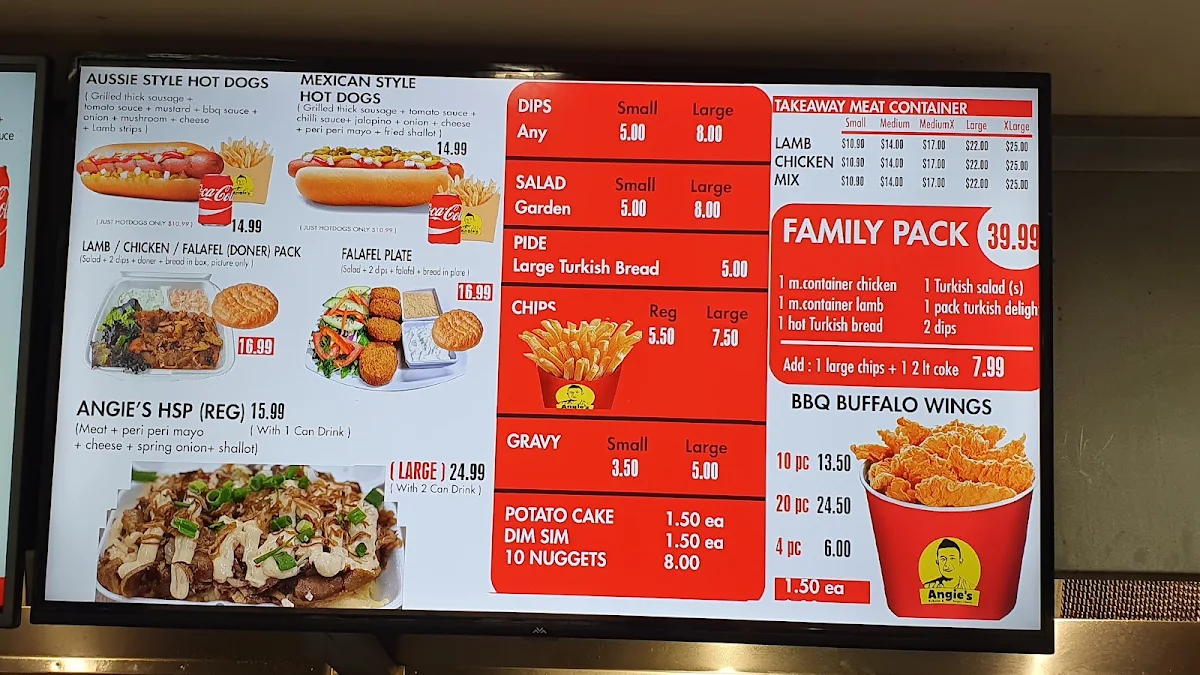 Menu, Angie's Kebabs & Burgers ( St Albans , Halal )
