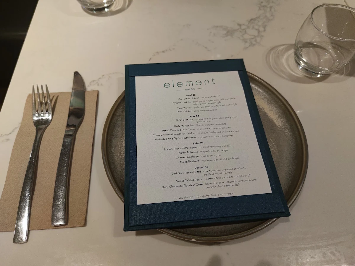 Menu, Element