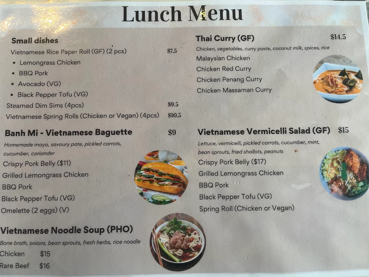 Menu, Soul Foods Coffee