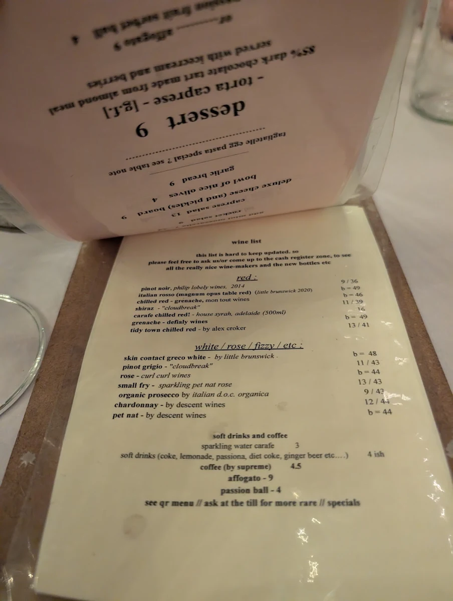 Menu, Good Times