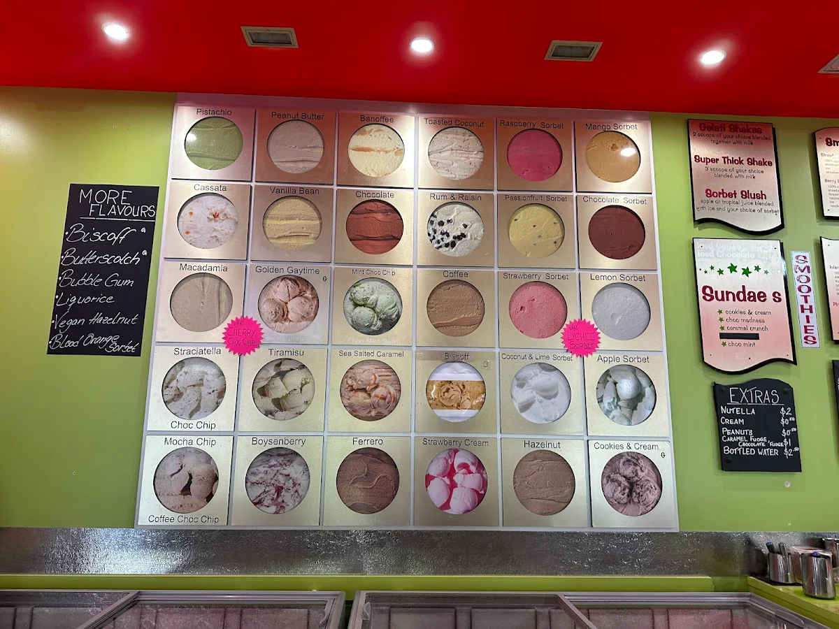 Menu, Shakes Ice Cream Bar Port Douglas