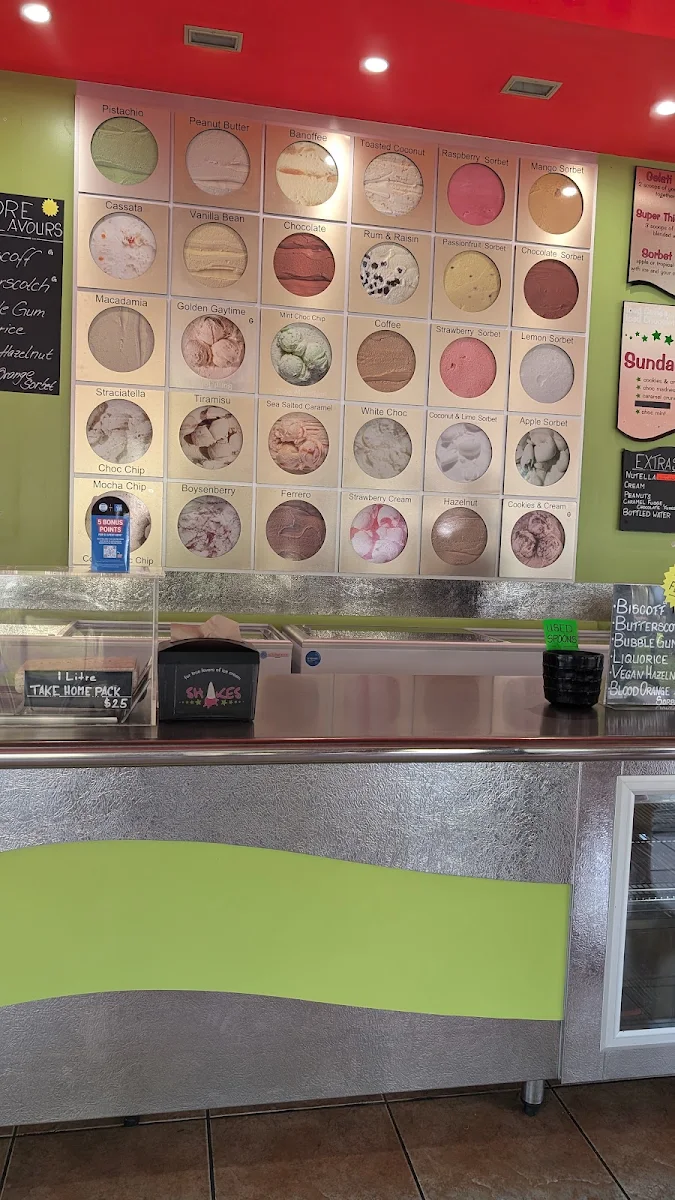 Menu, Shakes Ice Cream Bar Port Douglas