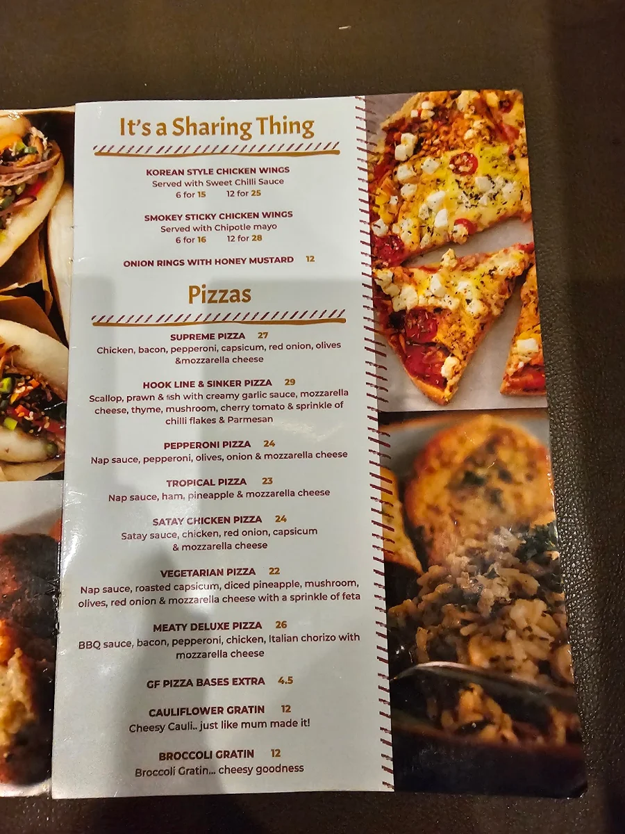 Menu, The Murchison Tavern