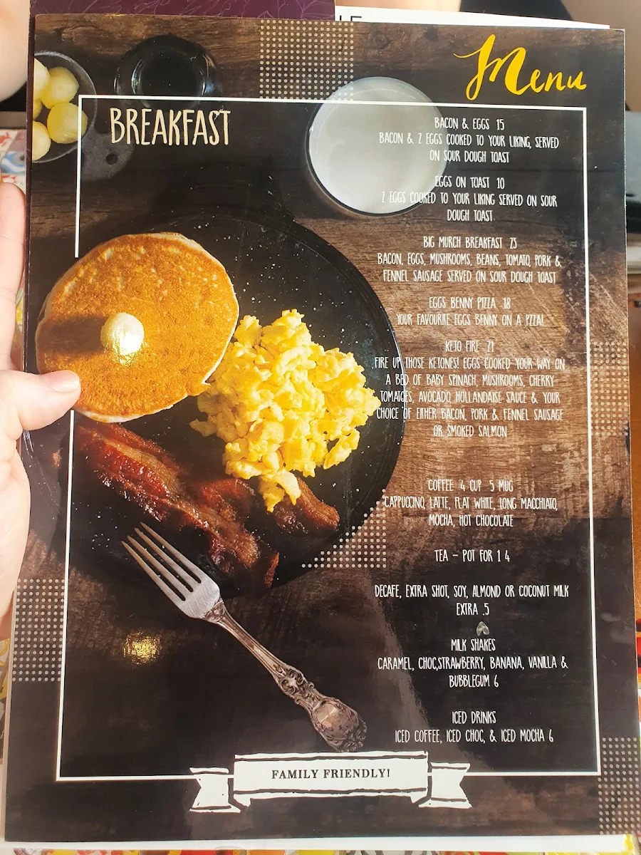 Menu, The Murchison Tavern