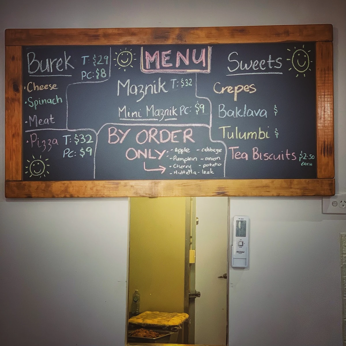 Menu, Burek On Sunshine Ave