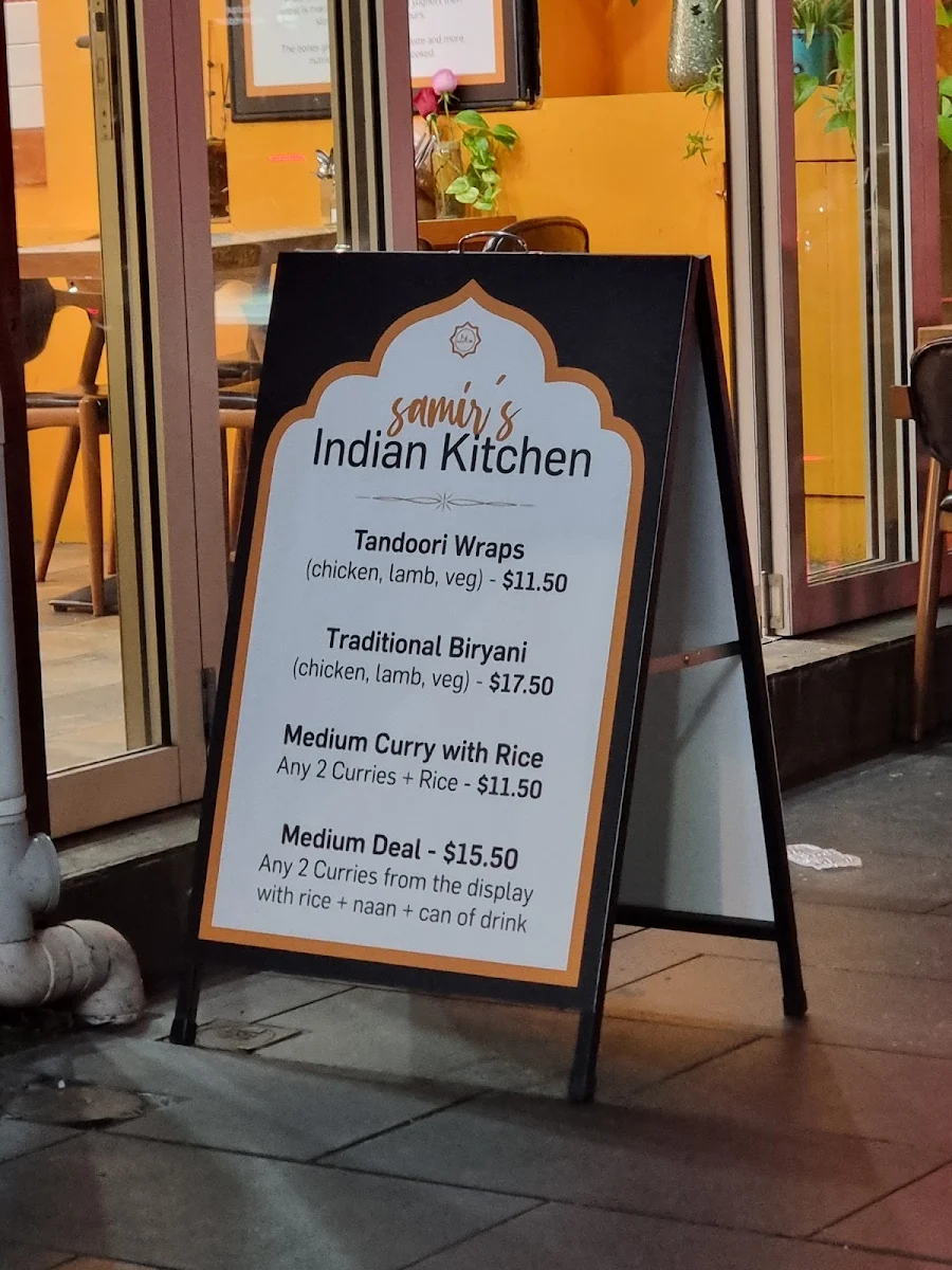 Menu, Samir's Indian Kitchen