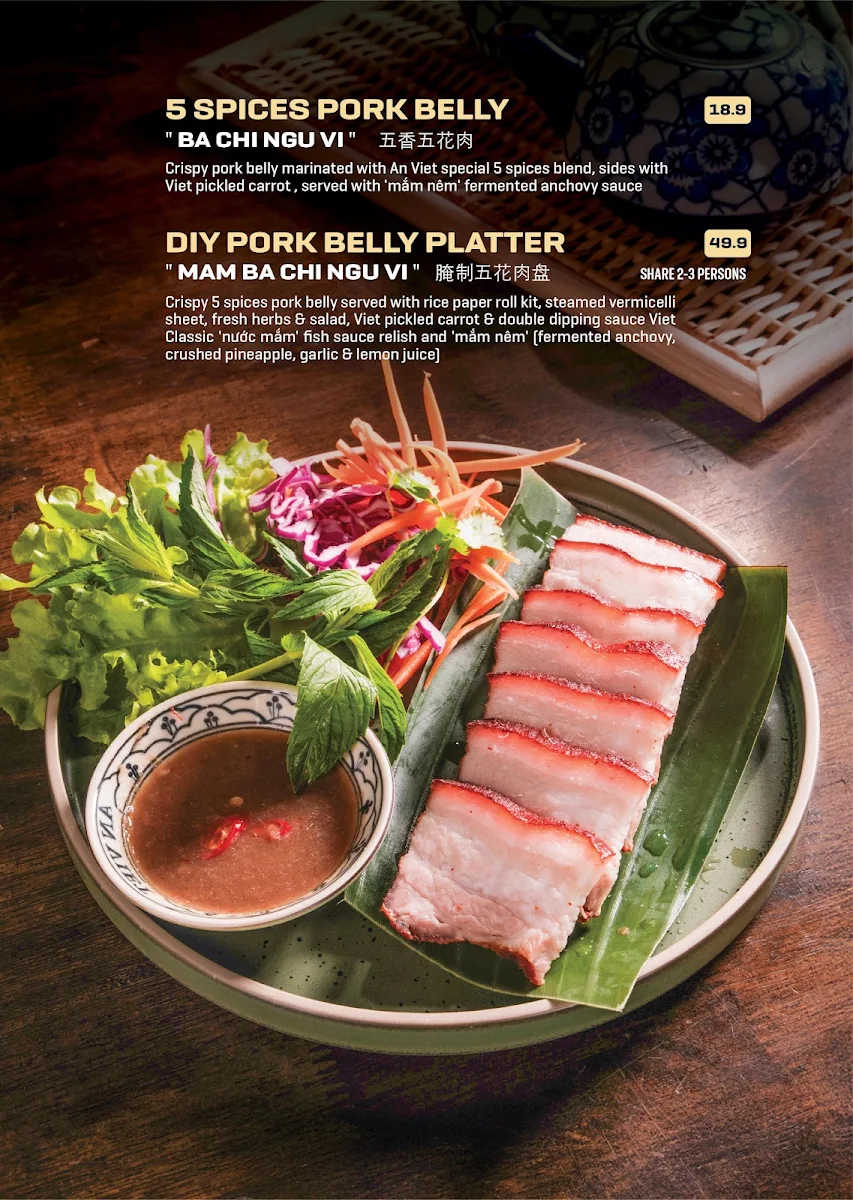 Menu, AN VIET EASTWOOD