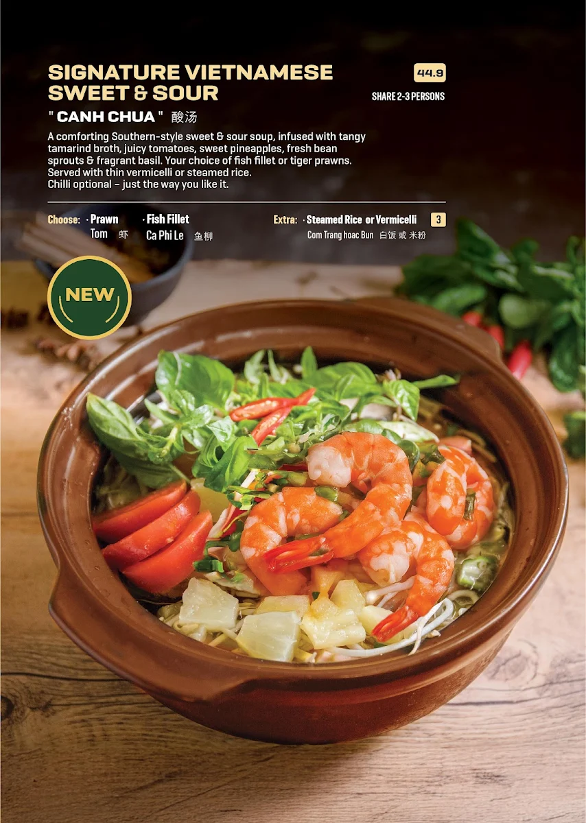 Menu, AN VIET EASTWOOD