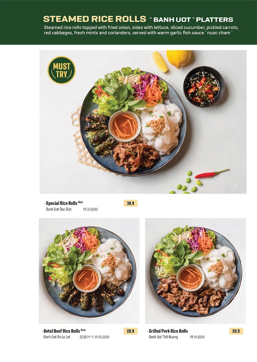 Menu, AN VIET EASTWOOD
