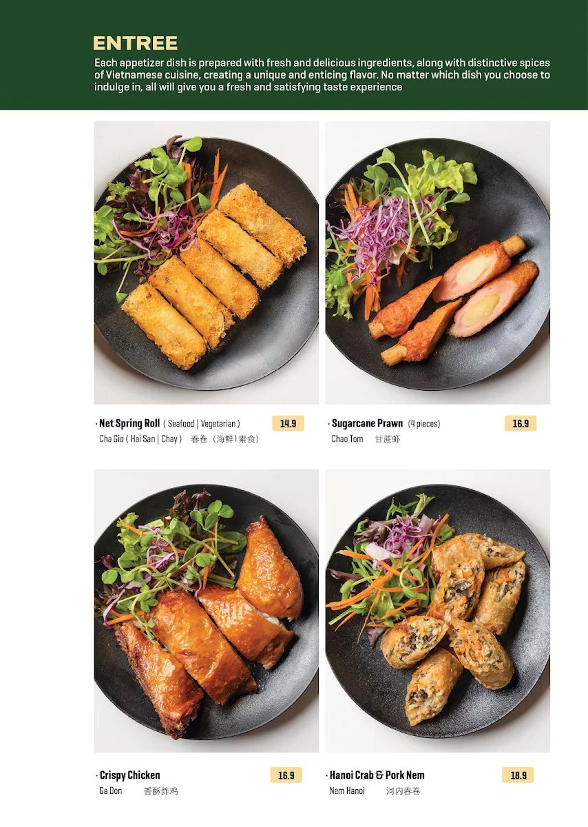 Menu, AN VIET EASTWOOD