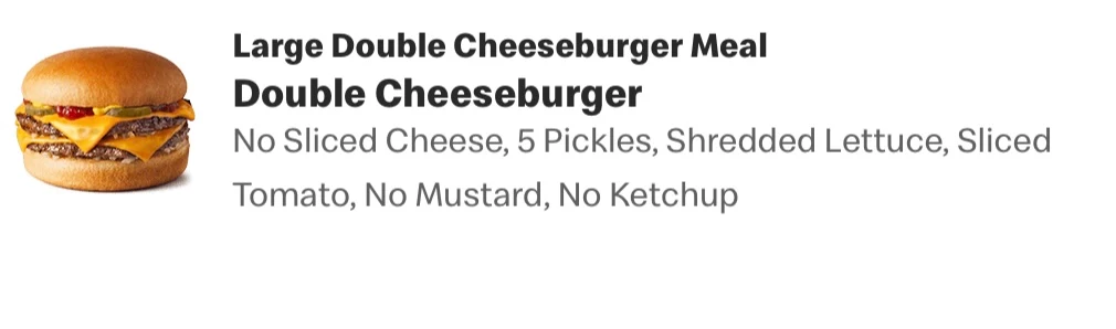 Menu, McDonald's Oak Park