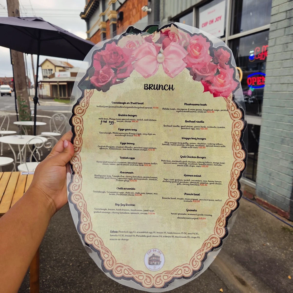 Menu, CUP OH JOY
