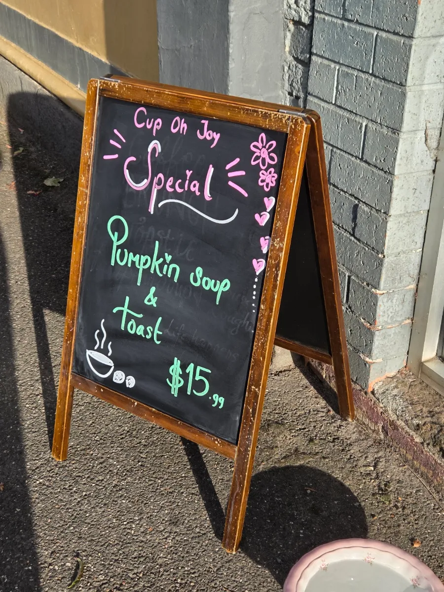 Menu, CUP OH JOY
