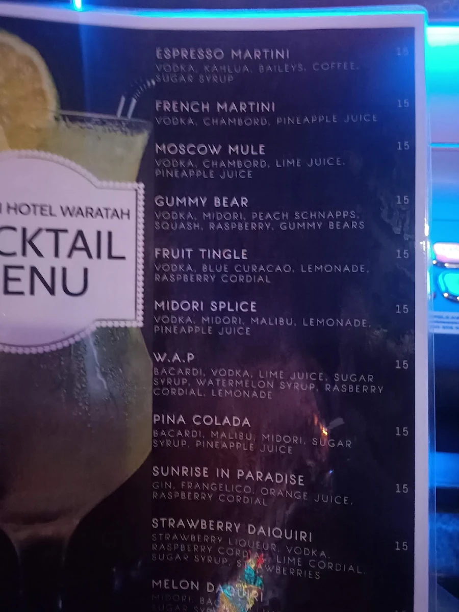 Menu, The Royal Hotel