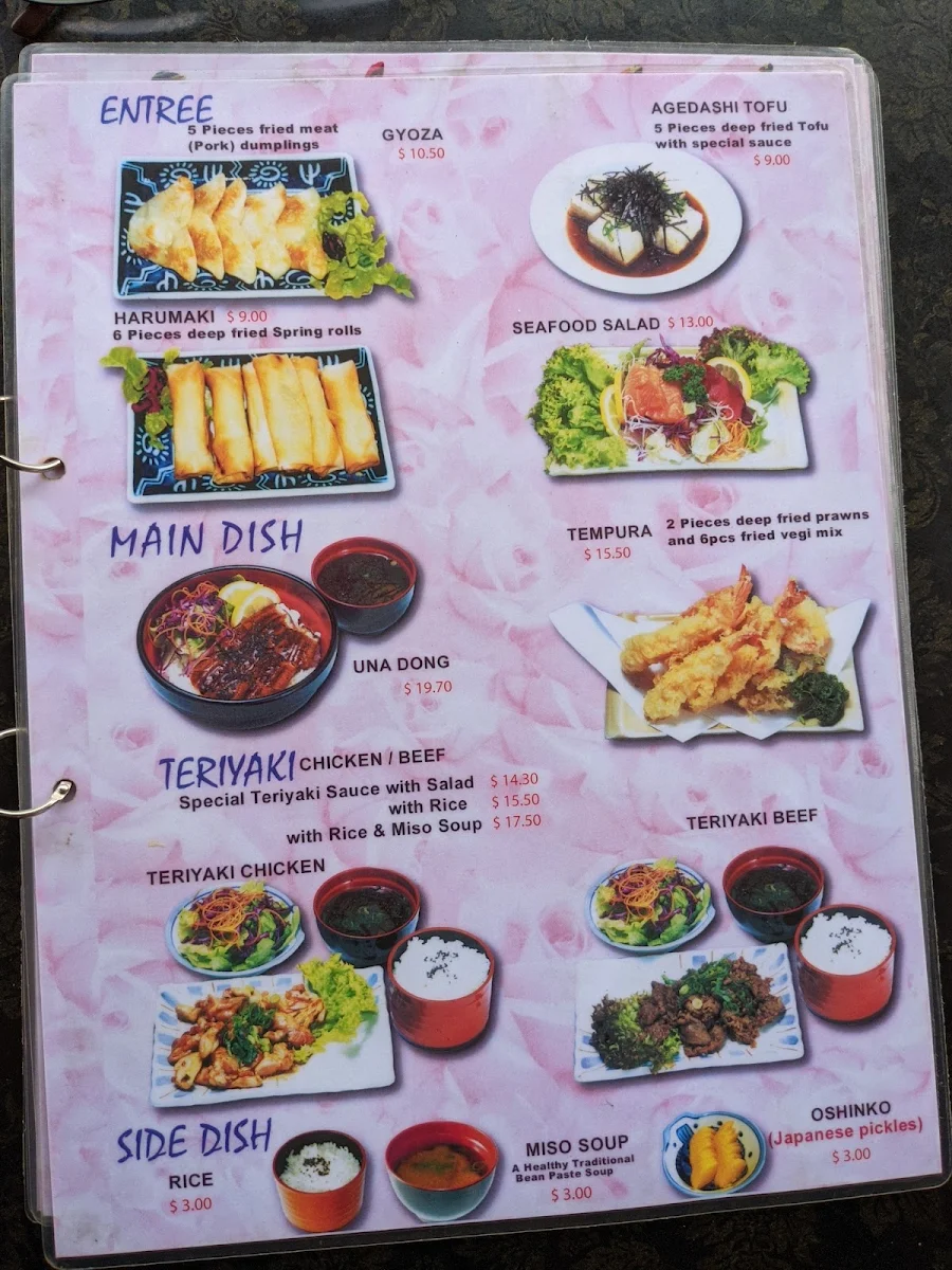 Menu, Rainbow Sushi