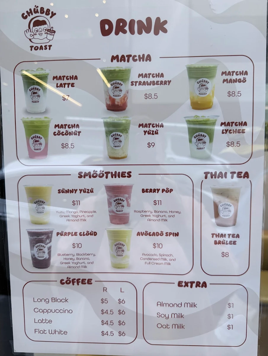 Menu, Chubby Toast