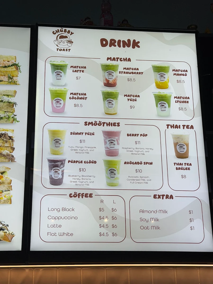 Menu, Chubby Toast