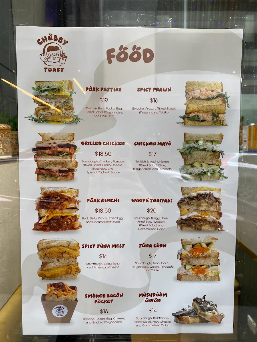 Menu, Chubby Toast