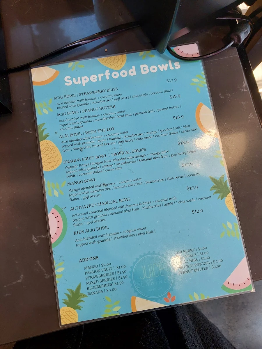 Menu, Juice Engine