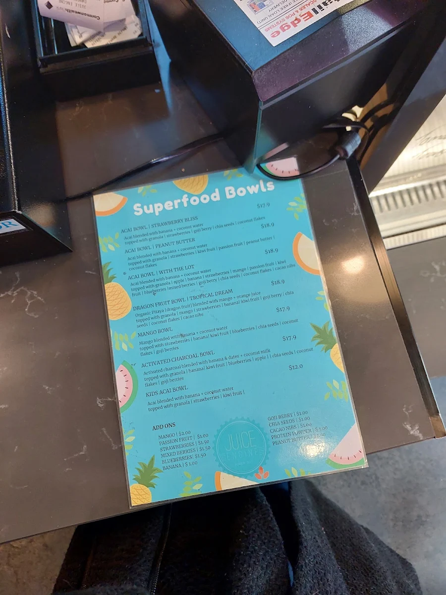 Menu, Juice Engine