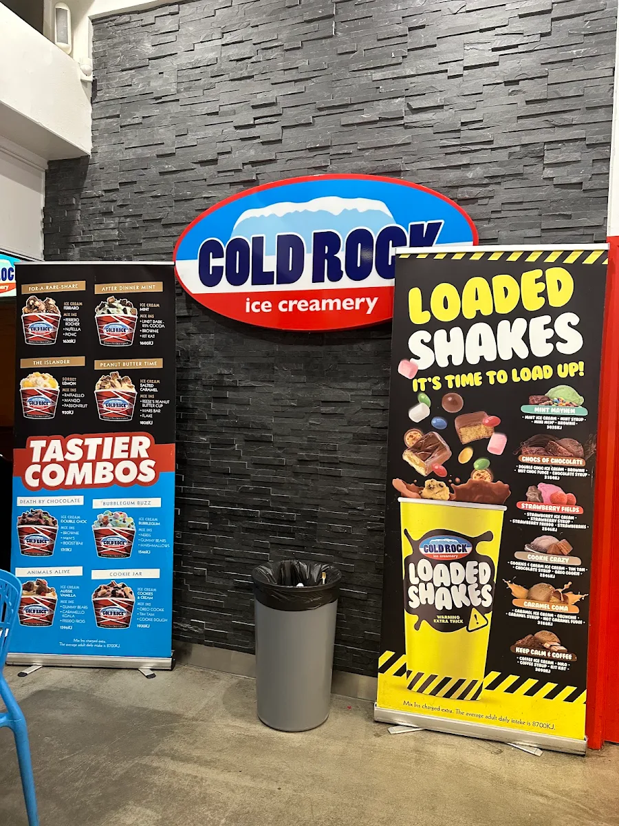 Menu, Cold Rock Ice Creamery Launceston