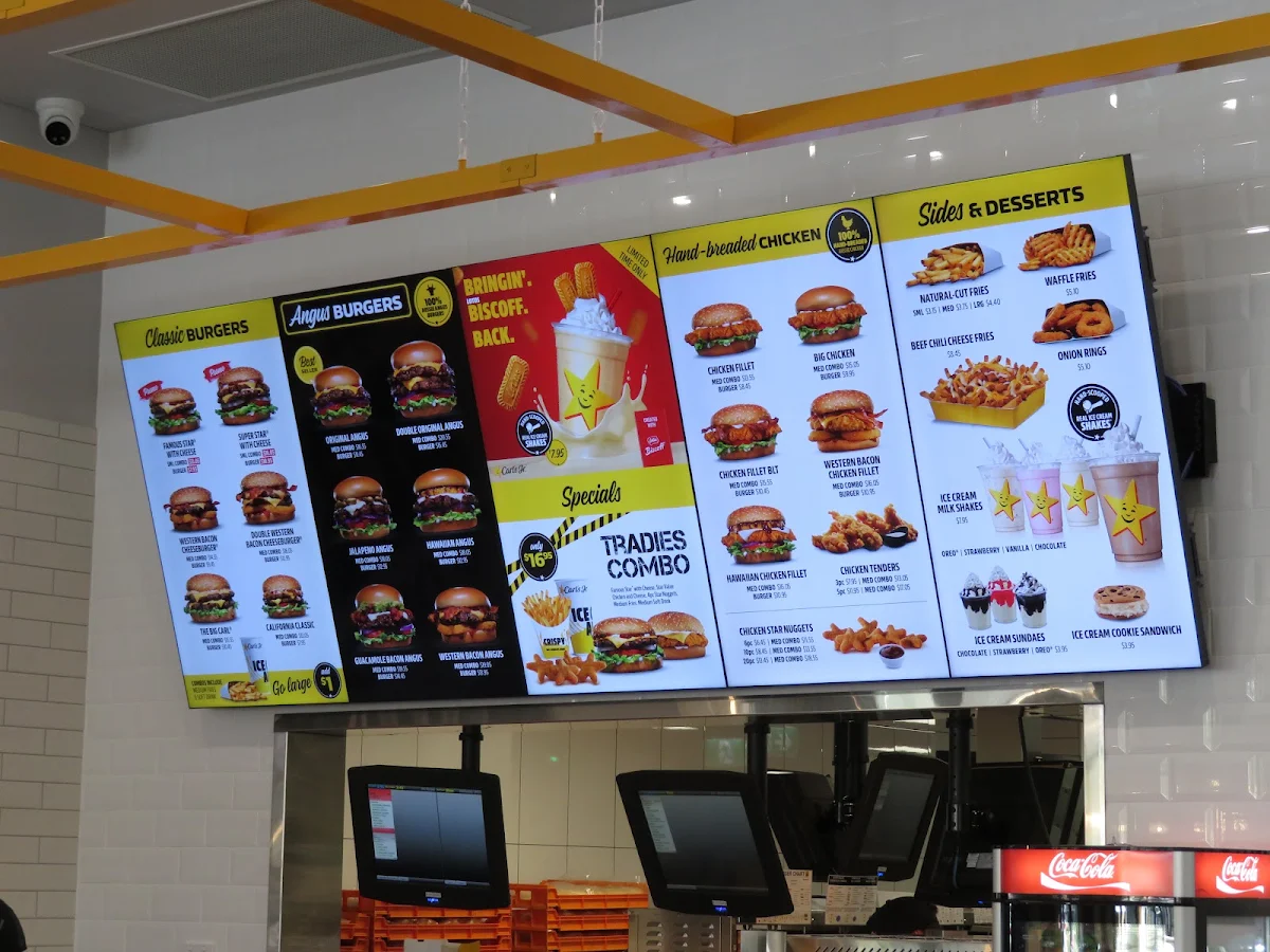 Menu, Carl's Jr. St Peters