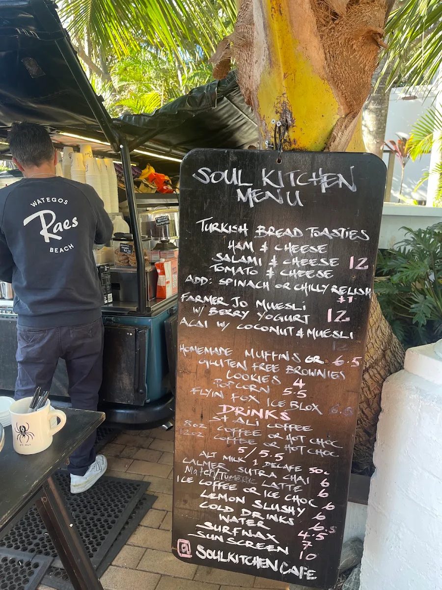 Menu, Soul Kitchen Cafe
