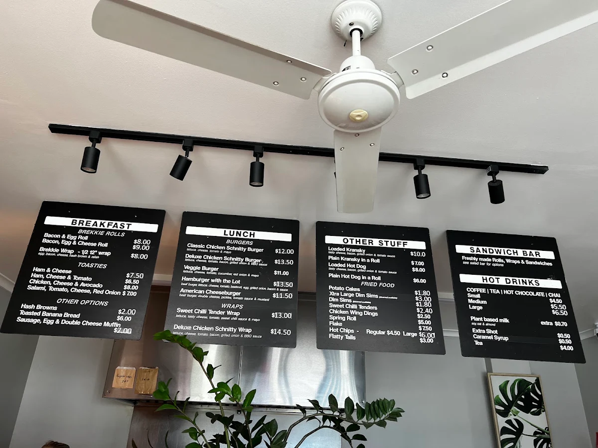 Menu, The Lil Tuckshop