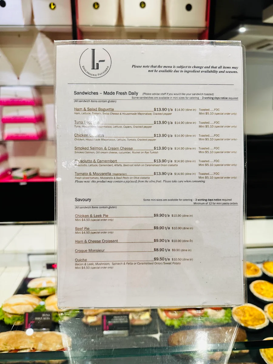 Menu, Le Bon Choix