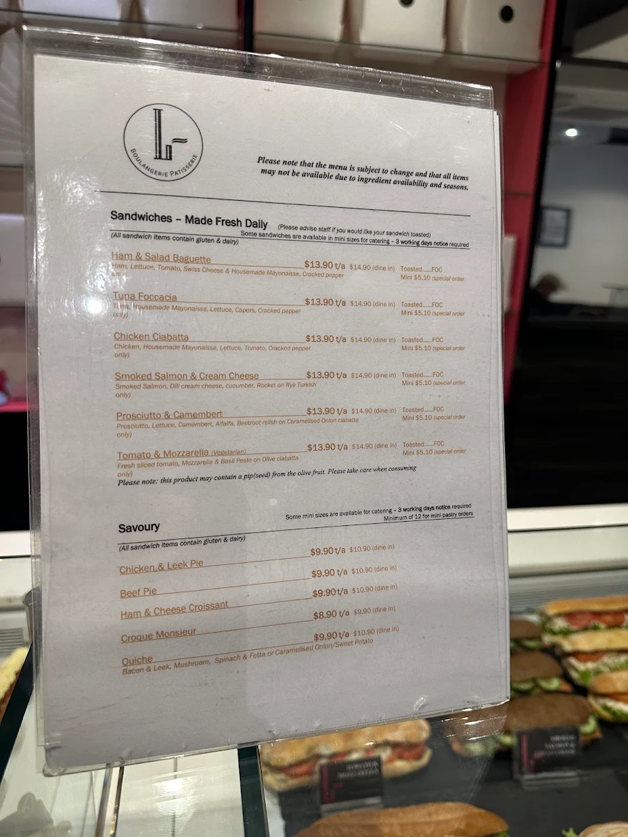 Menu, Le Bon Choix