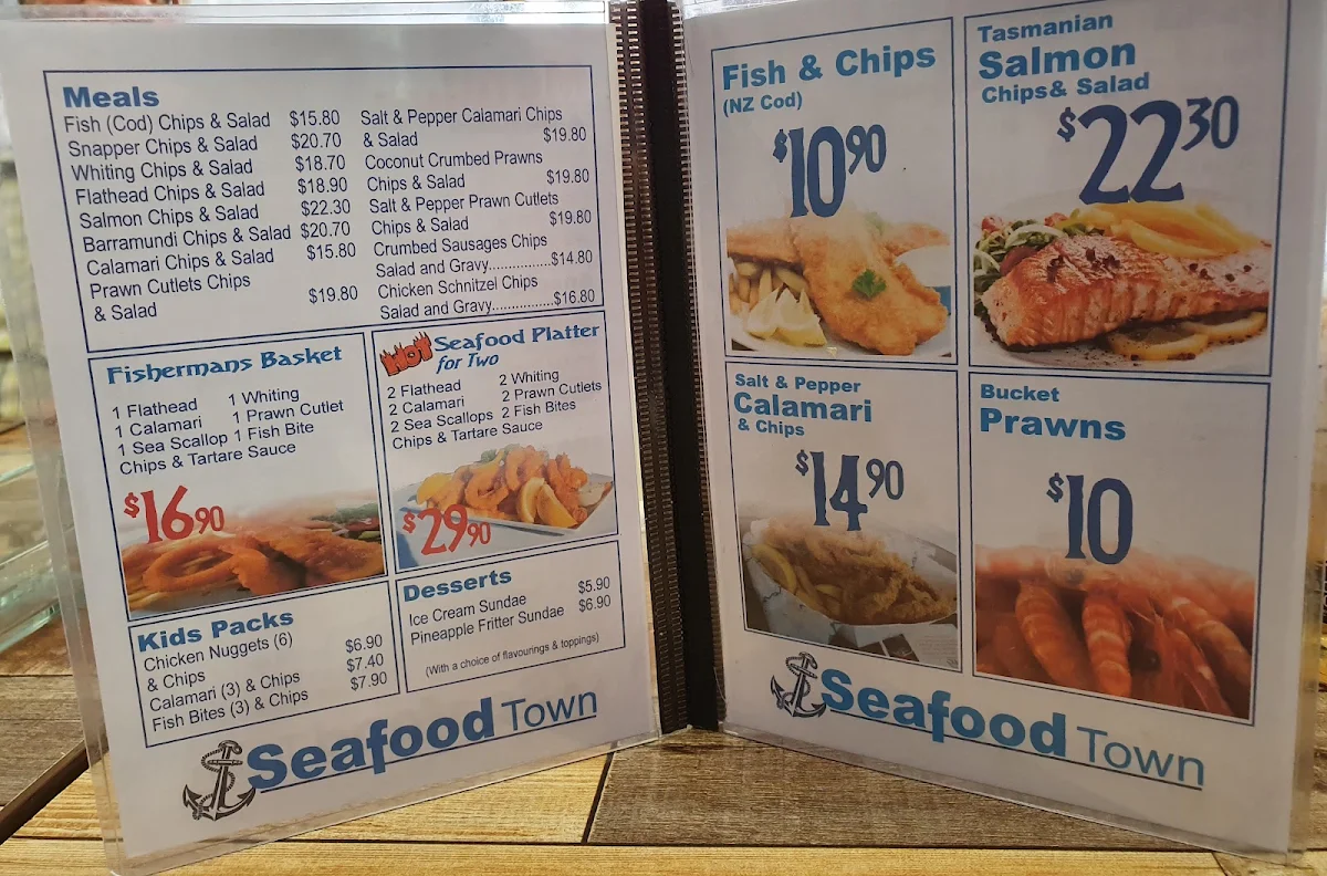 Menu, Seafood Town